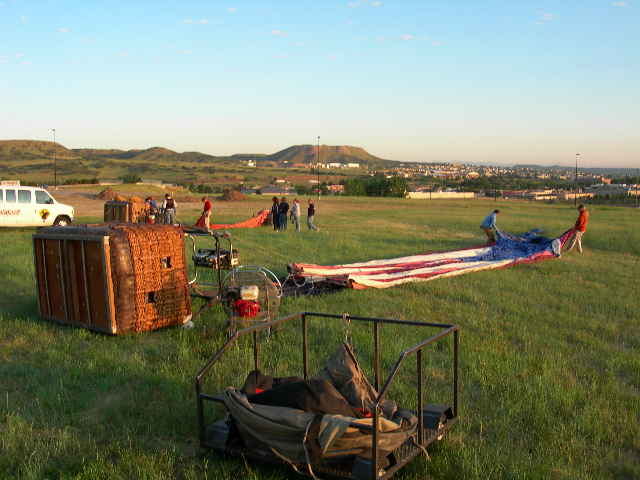 Laying out the balloons