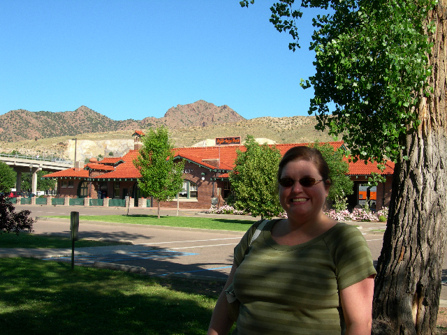 Kim stays cool in the shade